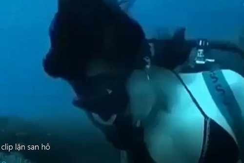 Vũ Thị Anh Thư lộ clip ở đáy biển